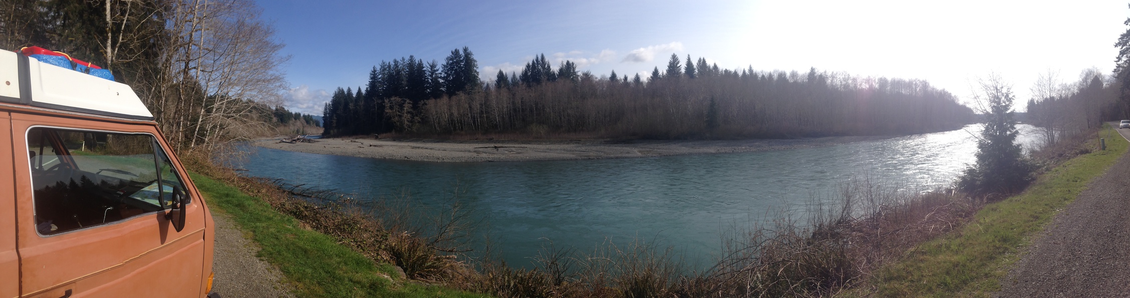 Rusty the Van with a River