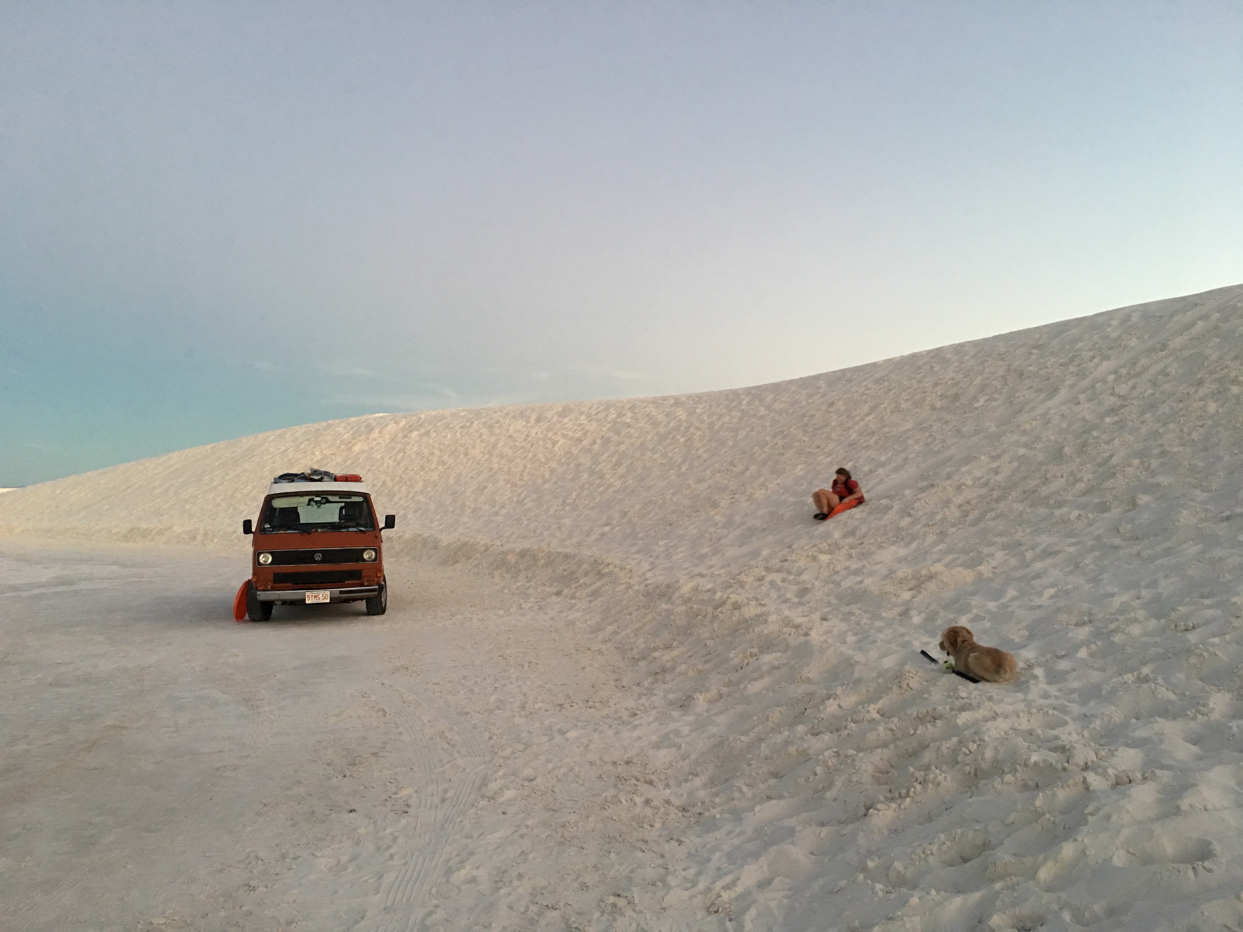 Playing in White Sands National Monument